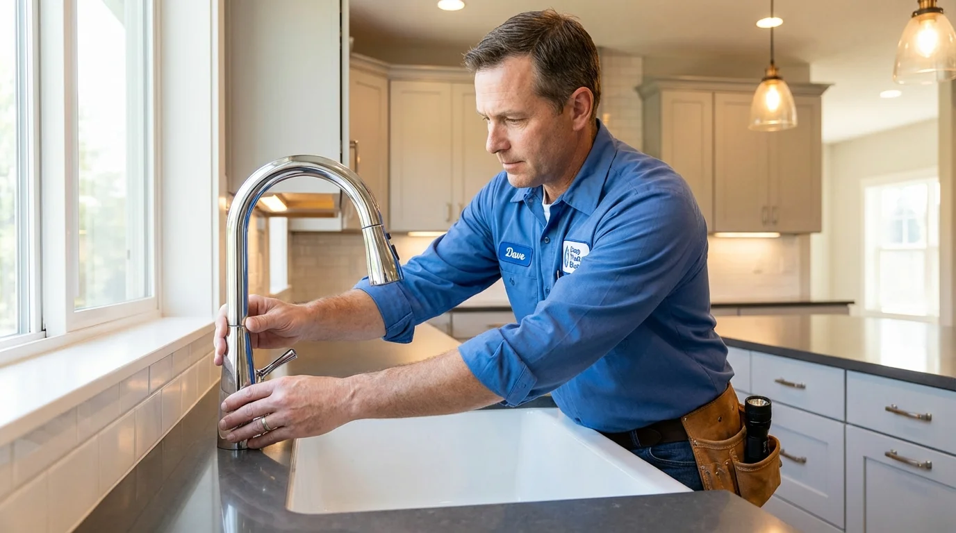 Kitchen faucet installation by Johns Plumbing LLC in Sells
